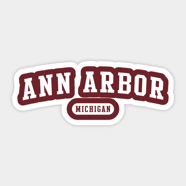 Ann Arbor, Michigan Sticker by Novel_Designs